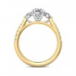 FlyerFit® 14K Yellow and 14K White Gold Three Stone Engagement Ring