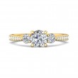 FlyerFit® 14K Yellow Gold Three Stone Engagement Ring