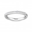 FlyerFit® 14K White Gold Channel  Wedding Band