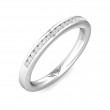 FlyerFit® 14K White Gold Channel  Wedding Band