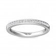 FlyerFit® 18K White Gold Channel  Wedding Band