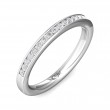 FlyerFit® 18K White Gold Channel  Wedding Band