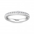 FlyerFit® 14K White Gold Channel  Wedding Band