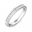 FlyerFit® 14K White Gold Channel  Wedding Band