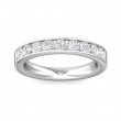 FlyerFit® 14K White Gold Channel  Wedding Band