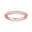 FlyerFit® 14K Pink Gold Channel  Wedding Band