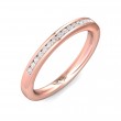 FlyerFit® 14K Pink Gold Channel  Wedding Band