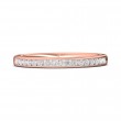 FlyerFit® 14K Pink Gold Channel  Wedding Band