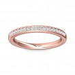 FlyerFit® 14K Pink Gold Channel  Wedding Band