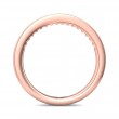 FlyerFit® 14K Pink Gold Channel  Wedding Band