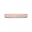 FlyerFit® 18K Pink Gold Channel  Wedding Band