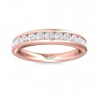 FlyerFit® 14K Pink Gold Channel  Wedding Band