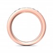 FlyerFit® 14K Pink Gold Channel  Wedding Band