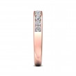 FlyerFit® 14K Pink Gold Channel  Wedding Band