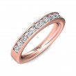 FlyerFit® 14K Pink Gold Channel  Wedding Band