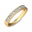 FlyerFit® 18K Yellow Gold Channel  Wedding Band