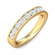 FlyerFit® 18K Yellow Gold Channel  Wedding Band