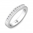 FlyerFit® 18K White Gold Vintage Wedding Band