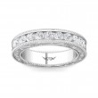 FlyerFit® 14K White Gold Vintage Wedding Band