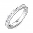 FlyerFit® 14K White Gold Eternity Wedding Band