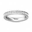 FlyerFit® 18K White Gold Eternity Wedding Band