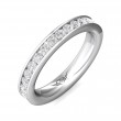 FlyerFit® 18K White Gold Eternity Wedding Band