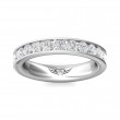 FlyerFit® 18K White Gold Eternity Wedding Band