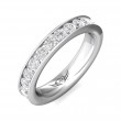 FlyerFit® 18K White Gold Eternity Wedding Band