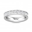 FlyerFit® 18K White Gold Eternity Wedding Band