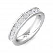 FlyerFit® 18K White Gold Eternity Wedding Band