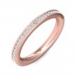 FlyerFit® 14K Pink Gold Eternity Wedding Band