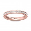 FlyerFit® 18K Pink Gold Eternity Wedding Band