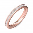 FlyerFit® 18K Pink Gold Eternity Wedding Band