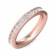 FlyerFit® 18K Pink Gold Eternity Wedding Band