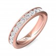 FlyerFit® 18K Pink Gold Eternity Wedding Band