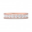 FlyerFit® 14K Pink Gold Eternity Wedding Band