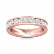 FlyerFit® 14K Pink Gold Eternity Wedding Band