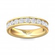 FlyerFit® 18K Yellow Gold Eternity Wedding Band