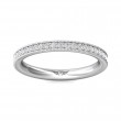 FlyerFit® 14K White Gold Eternity Wedding Band