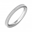 FlyerFit® 14K White Gold Eternity Wedding Band