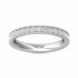 FlyerFit® 18K White Gold Eternity Wedding Band