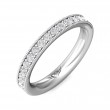 FlyerFit® 18K White Gold Eternity Wedding Band