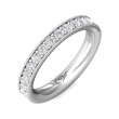 FlyerFit® 18K White Gold Eternity Wedding Band