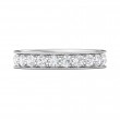 FlyerFit® 18K White Gold Eternity Wedding Band