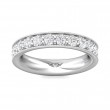 FlyerFit® 18K White Gold Eternity Wedding Band