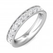 FlyerFit® 18K White Gold Eternity Wedding Band