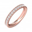 FlyerFit® 14K Pink Gold Eternity Wedding Band