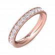 FlyerFit® 18K Pink Gold Eternity Wedding Band