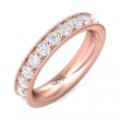 FlyerFit® 14K Pink Gold Eternity Wedding Band