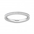 FlyerFit® 18K White Gold Eternity Wedding Band